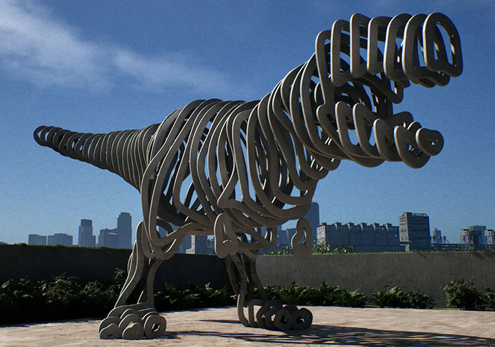brianchapman Dinasaur Contours in City